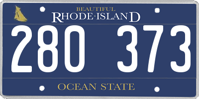 RI license plate 280373