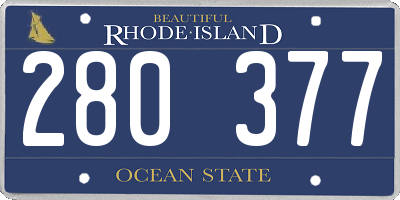 RI license plate 280377