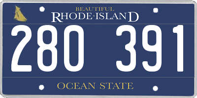 RI license plate 280391