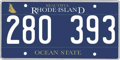 RI license plate 280393