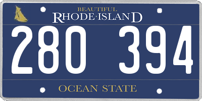 RI license plate 280394