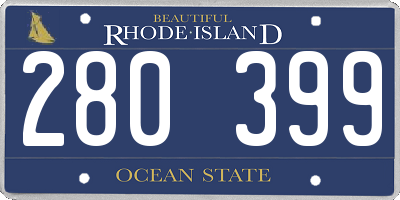 RI license plate 280399