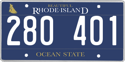RI license plate 280401