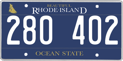 RI license plate 280402