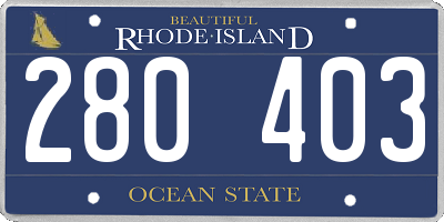 RI license plate 280403