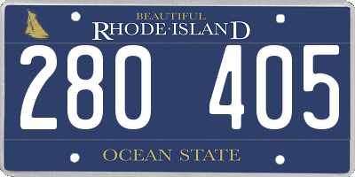 RI license plate 280405
