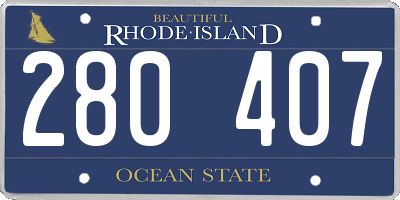 RI license plate 280407