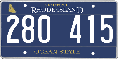 RI license plate 280415