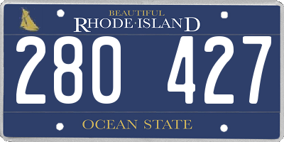 RI license plate 280427