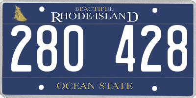 RI license plate 280428