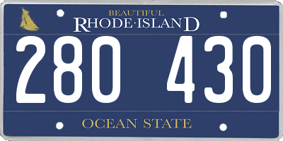 RI license plate 280430