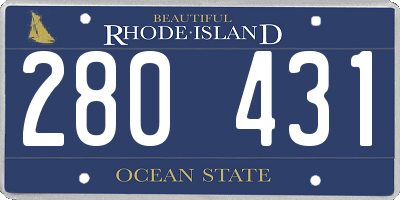 RI license plate 280431