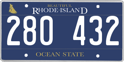RI license plate 280432