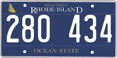 RI license plate 280434