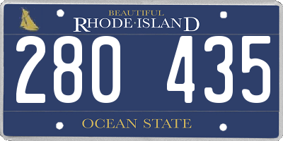 RI license plate 280435