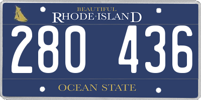 RI license plate 280436