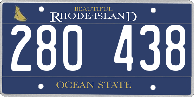 RI license plate 280438