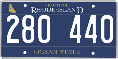 RI license plate 280440
