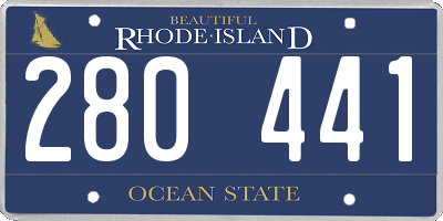 RI license plate 280441