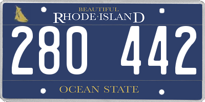 RI license plate 280442