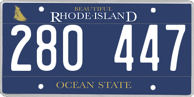 RI license plate 280447