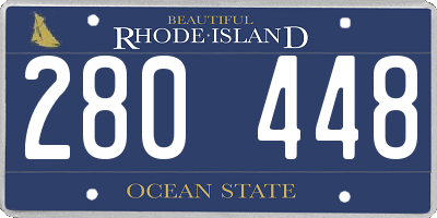 RI license plate 280448