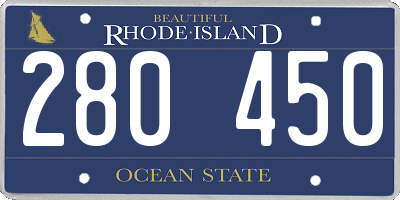 RI license plate 280450