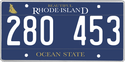 RI license plate 280453