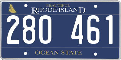 RI license plate 280461