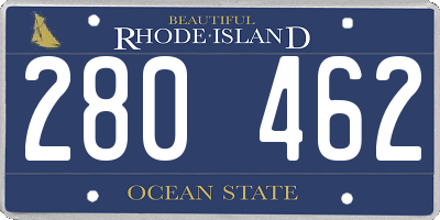RI license plate 280462