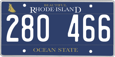 RI license plate 280466