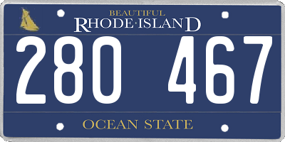 RI license plate 280467