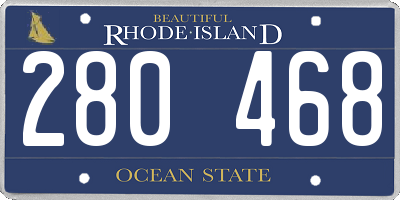 RI license plate 280468