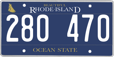 RI license plate 280470
