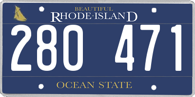 RI license plate 280471
