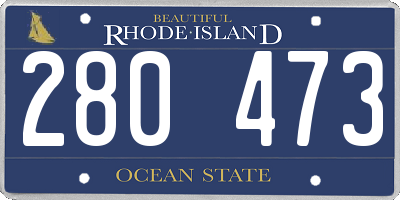 RI license plate 280473