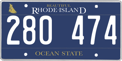 RI license plate 280474