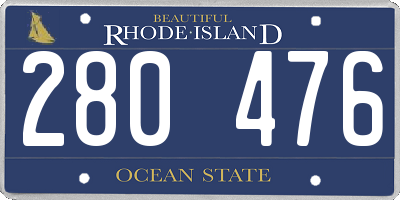 RI license plate 280476