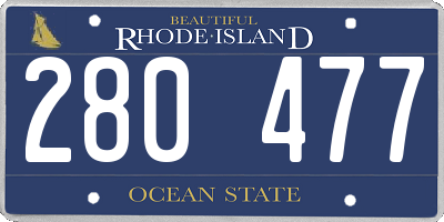 RI license plate 280477
