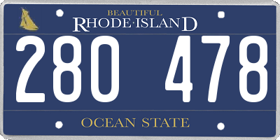 RI license plate 280478
