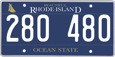 RI license plate 280480