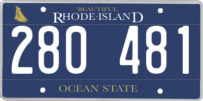 RI license plate 280481