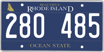 RI license plate 280485