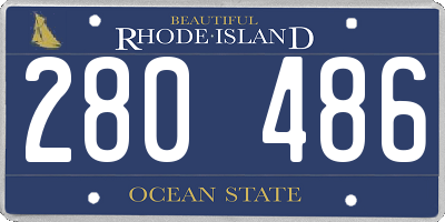 RI license plate 280486