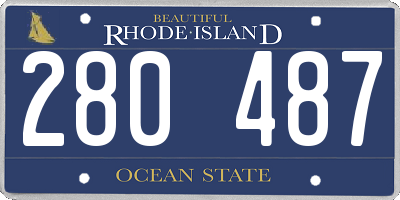 RI license plate 280487