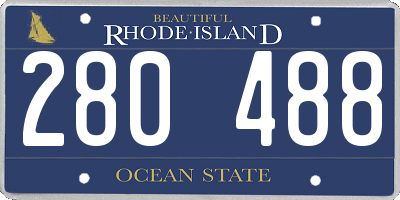 RI license plate 280488