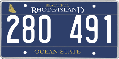 RI license plate 280491