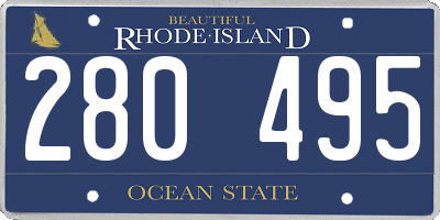 RI license plate 280495