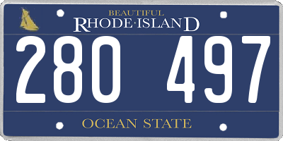 RI license plate 280497