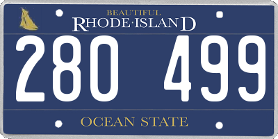 RI license plate 280499